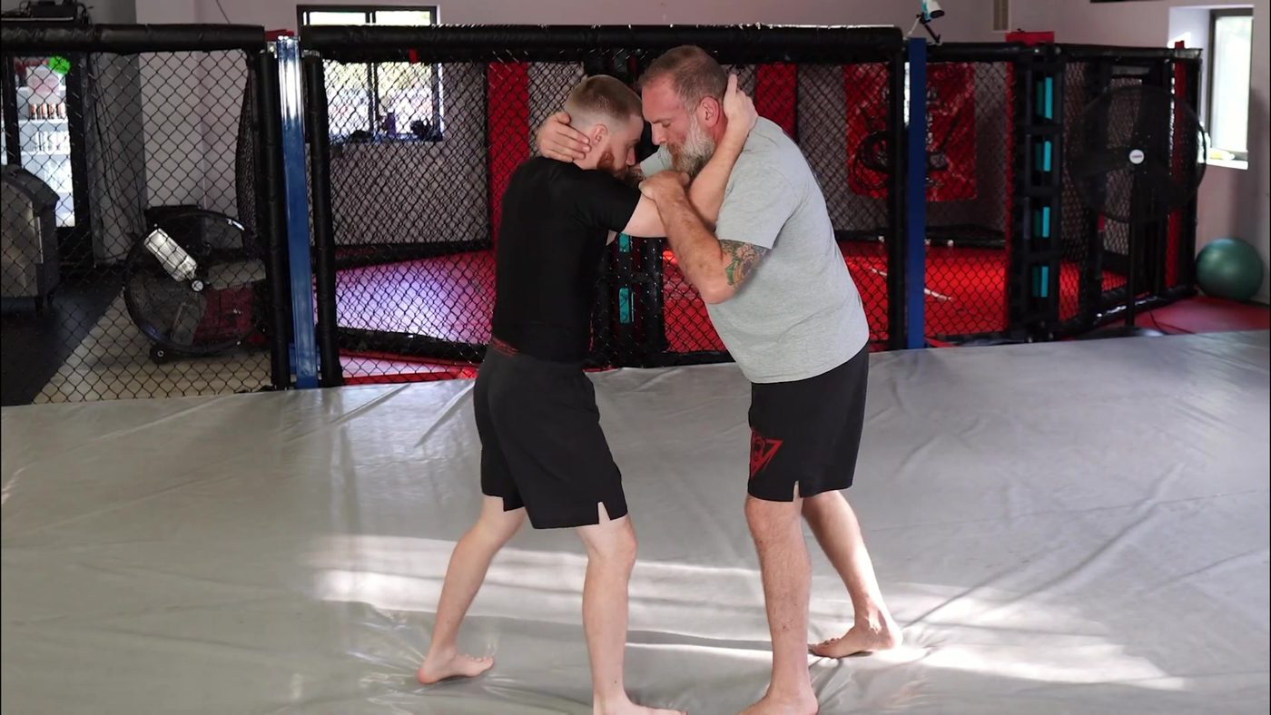 A class drilling a clinch at the cage